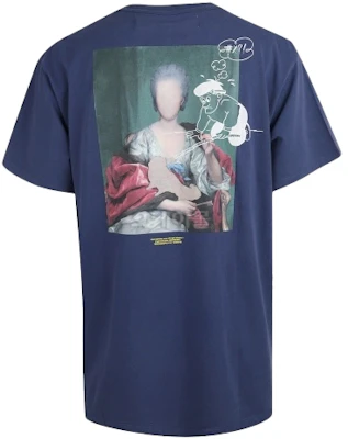 OFF-WHITE FW20 玛丽安娜油画印花宽松短袖T恤 蓝色 OMAA038E191850053088 Buy OFF-WHITE FW20 玛丽安娜油画印花宽松短袖T恤 蓝色 OMAA038E191850053088