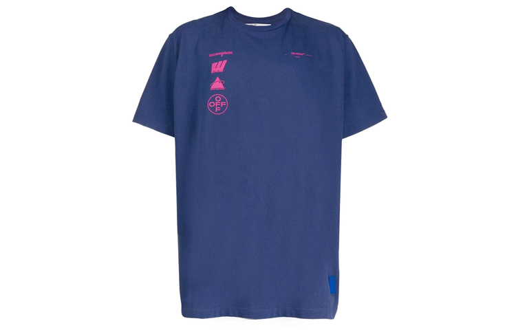 OFF-WHITE FW20 Mariana Oil Painting Print Loose T-Shirt Blue () OMAA038E191850053088 圖 3