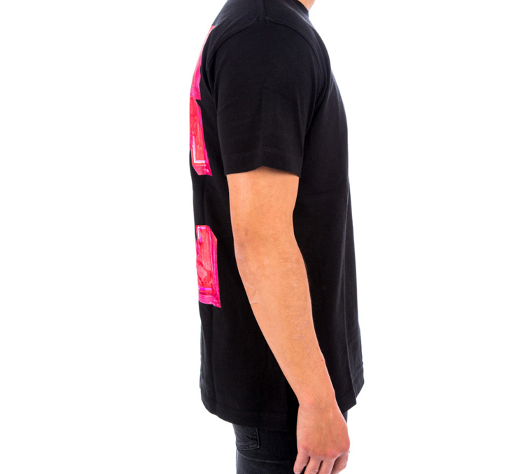 Shop OFF-WHITE FW20 紅色箭頭圖案黑色短袖T恤 正常版型 OMAA027E20JER0051025