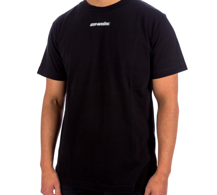 Purchase OFF-WHITE FW20 紅色箭頭圖案黑色短袖T恤 正常版型 OMAA027E20JER0051025
