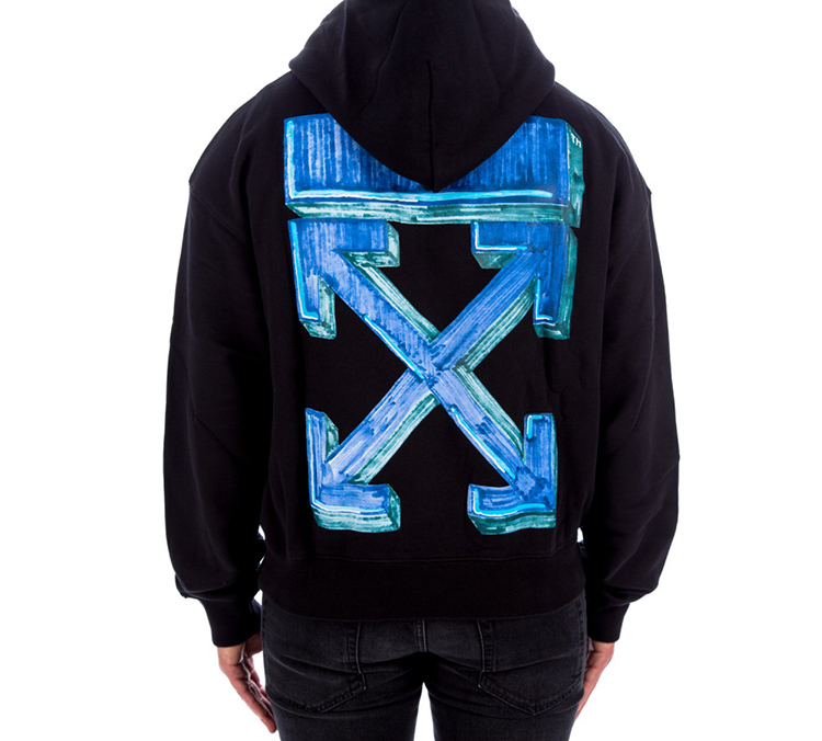 Purchase OFF-WHITE FW20 Marker Arrows Print Black Sweatshirt Men OMBB037E20FLE0021045