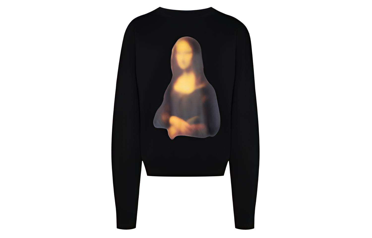 OFF-WHITE FW20 Mona Lisa Print Pullover Hoodie Black Collection OMBA035F20FLE0041010