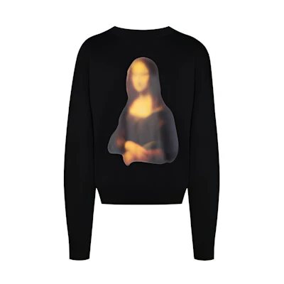 OFF-WHITE FW20 Mona Lisa Print Pullover Hoodie Black Collection OMBA035F20FLE0041010