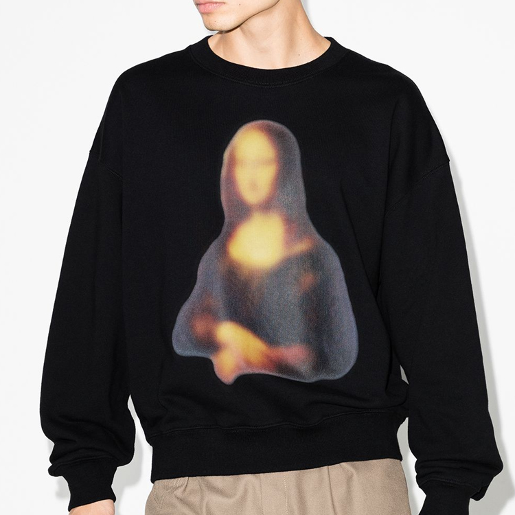 OFF-WHITE FW20 Mona Lisa Print Pullover Hoodie Black Collection OMBA035F20FLE0041010 圖 3