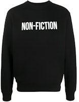 OFF-WHITE FW20 Non-Fiction Letter Print Crewneck Black Sweatshirt Men OMBA025E20FLE0071001 OFF-WHITE FW20 Non-Fiction Letter Print Crewneck Black Sweatshirt Men OMBA025E20FLE0071001