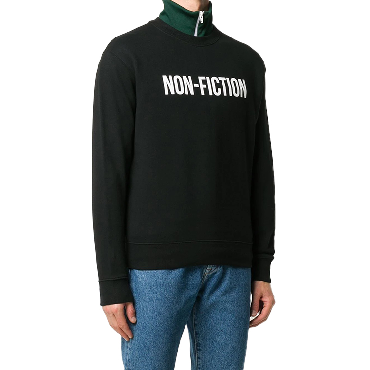 Lookbook Sudadera Negra OFF-WHITE FW20 Non-Fiction Letter Print para Hombre. OMBA025E20FLE0071001