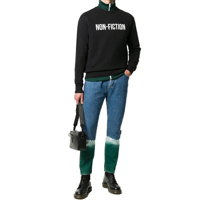 Purchase Sudadera Negra OFF-WHITE FW20 Non-Fiction Letter Print para Hombre. OMBA025E20FLE0071001