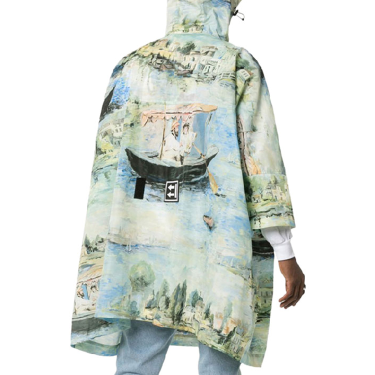 OFF-WHITE FW20 Oil Painting Nylon Pullover Hoodie Jacket Green Men OMEI001R19C130219900 圖 4