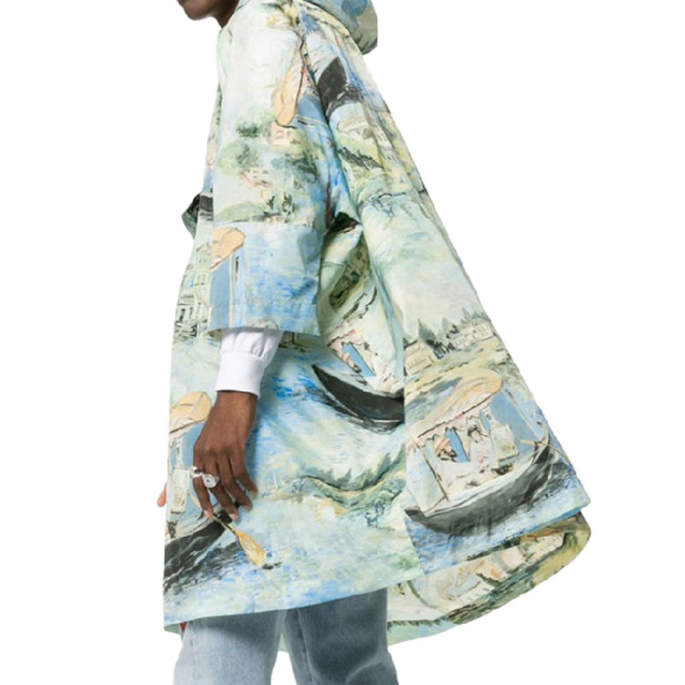 OFF-WHITE FW20 Oil Painting Nylon Pullover Hoodie Jacket Green Men OMEI001R19C130219900 圖 5