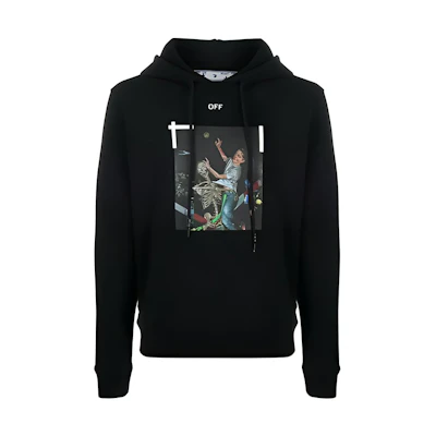 OFF-WHITE FW20 Pascal Painting Printed Hoodie Black OMBB034F20FLE0111001