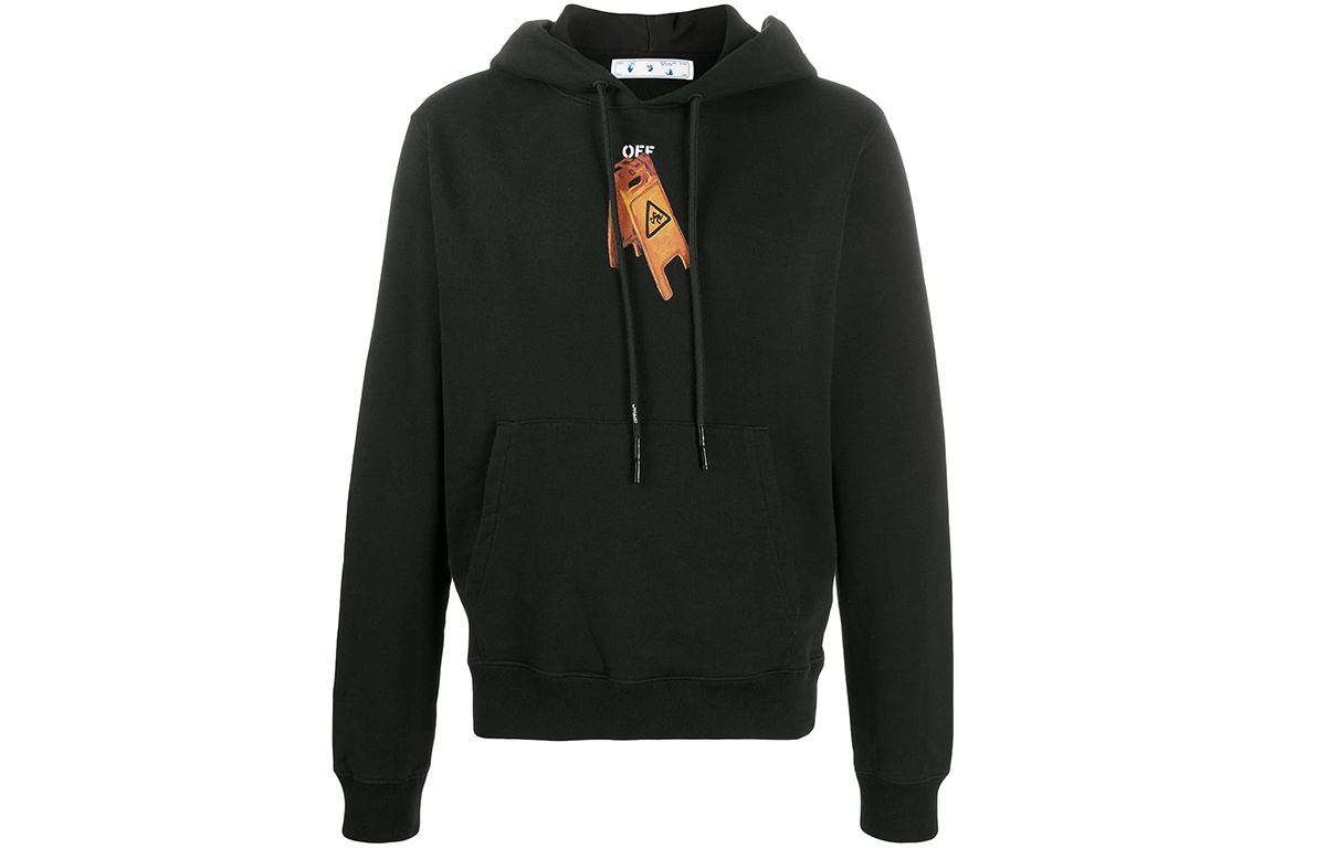 OFF-WHITE FW20 Pascal Skull Print Hoodie Black OMBB034F20FLE0031010