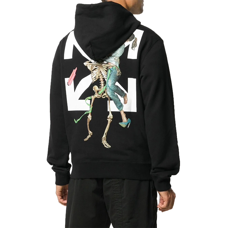 OFF-WHITE FW20 Pascal Skull Print Hoodie Black OMBB034F20FLE0031010 圖 4