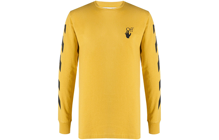 Order OFF-WHITE FW20 印花黃色長袖運動衫 OMAB001F20FAB0081610