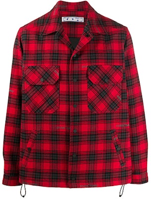 OFF-WHITE FW20 紅色格紋外套式長袖襯衫 OMEM001E20FAB0012510 Order OFF-WHITE FW20 紅色格紋外套式長袖襯衫 OMEM001E20FAB0012510