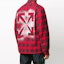 Shop OFF-WHITE FW20 紅色格紋外套式長袖襯衫 OMEM001E20FAB0012510