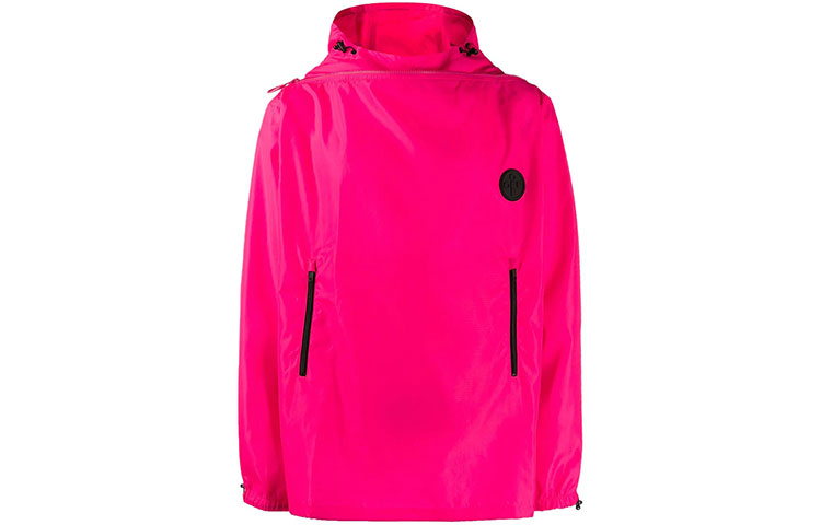 Off-White FW20 Red Windbreaker Jacket with Back Arrow Print for Men OMEA187E19E150242810