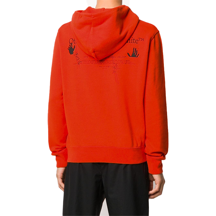OFF-WHITE FW20 Red Worker Graphic Arrows Logo Hoodie OMBB034E20FLE0032010 圖 3