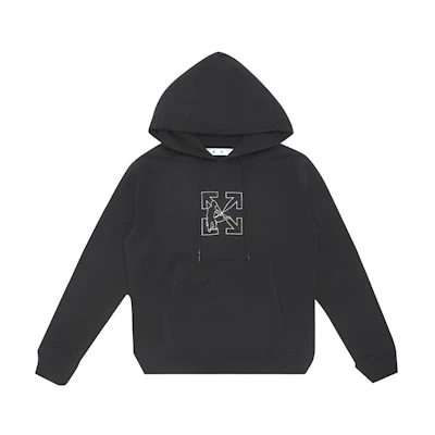 OFF-WHITE FW20 Sawed Arrows Hoodie Black OMBB034E20FLE0031001