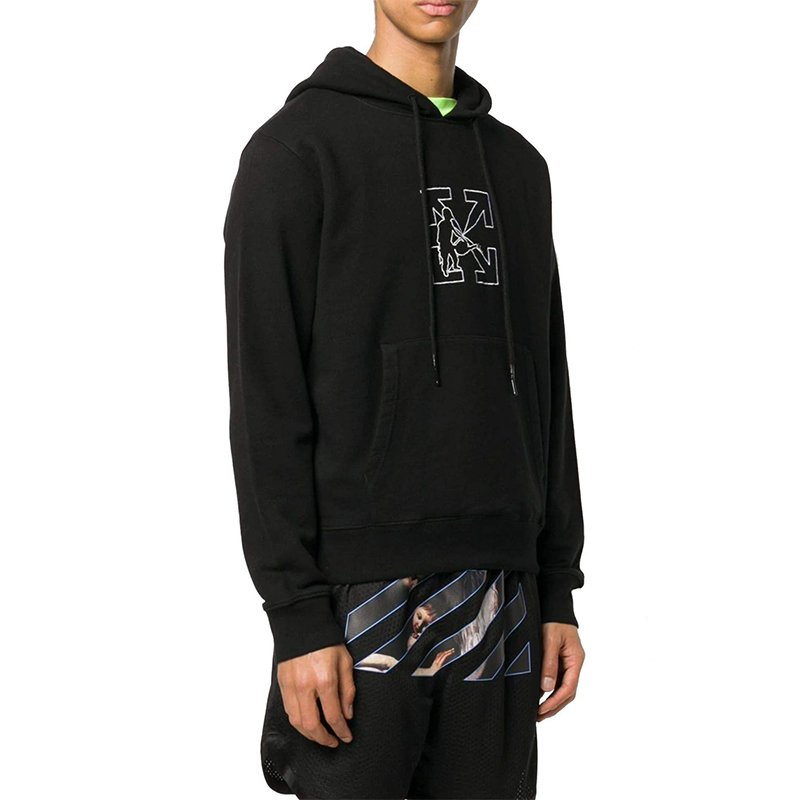 OFF-WHITE FW20 Sawed Arrows Hoodie Black OMBB034E20FLE0031001 圖 4