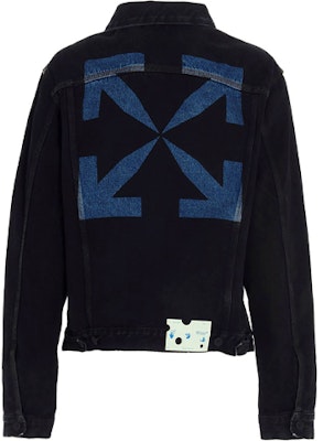オフホワイト FW20 ソリッドアロー ロゴプリント デニムジャケット ブラック OMYE054E20DEN0031049 Lookbook オフホワイト FW20 ソリッドアロー ロゴプリント デニムジャケット ブラック OMYE054E20DEN0031049