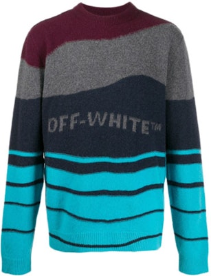 OFF-WHITE FW20 Striped Knit Wool Sweater Warna Blok. OMHE034R20E370252408 Order OFF-WHITE FW20 Striped Knit Wool Sweater Warna Blok. OMHE034R20E370252408