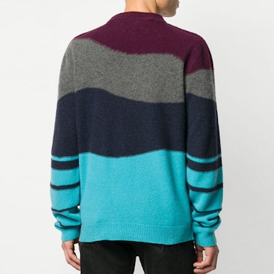 OFF-WHITE FW20 Striped Knit Wool Sweater Warna Blok. OMHE034R20E370252408 Shop OFF-WHITE FW20 Striped Knit Wool Sweater Warna Blok. OMHE034R20E370252408