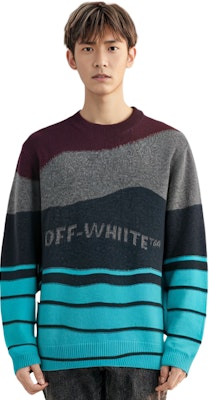 OFF-WHITE FW20 Striped Knit Wool Sweater Warna Blok. OMHE034R20E370252408 Purchase OFF-WHITE FW20 Striped Knit Wool Sweater Warna Blok. OMHE034R20E370252408