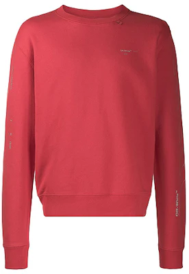 오프화이트 FW20 언피니시드 애로우 그래픽 풀오버 스웻셔츠 레드 OMBA025E19E300032091 Buy 오프화이트 FW20 언피니시드 애로우 그래픽 풀오버 스웻셔츠 레드 OMBA025E19E300032091