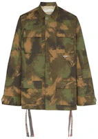 Off-White FW20 Virgil Abloh Camo Paint Field Jacket Green Menswear OMEL007E19A660189901 Off-White FW20 Virgil Abloh Camo Paint Field Jacket Green Menswear OMEL007E19A660189901