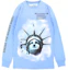 Buy OFF-WHITE FW20 维吉尔·阿布洛自由女神连帽衫 浅蓝色 男款 OMBA025E181920153199