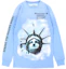 Order OFF-WHITE FW20 维吉尔·阿布洛自由女神连帽衫 浅蓝色 男款 OMBA025E181920153199
