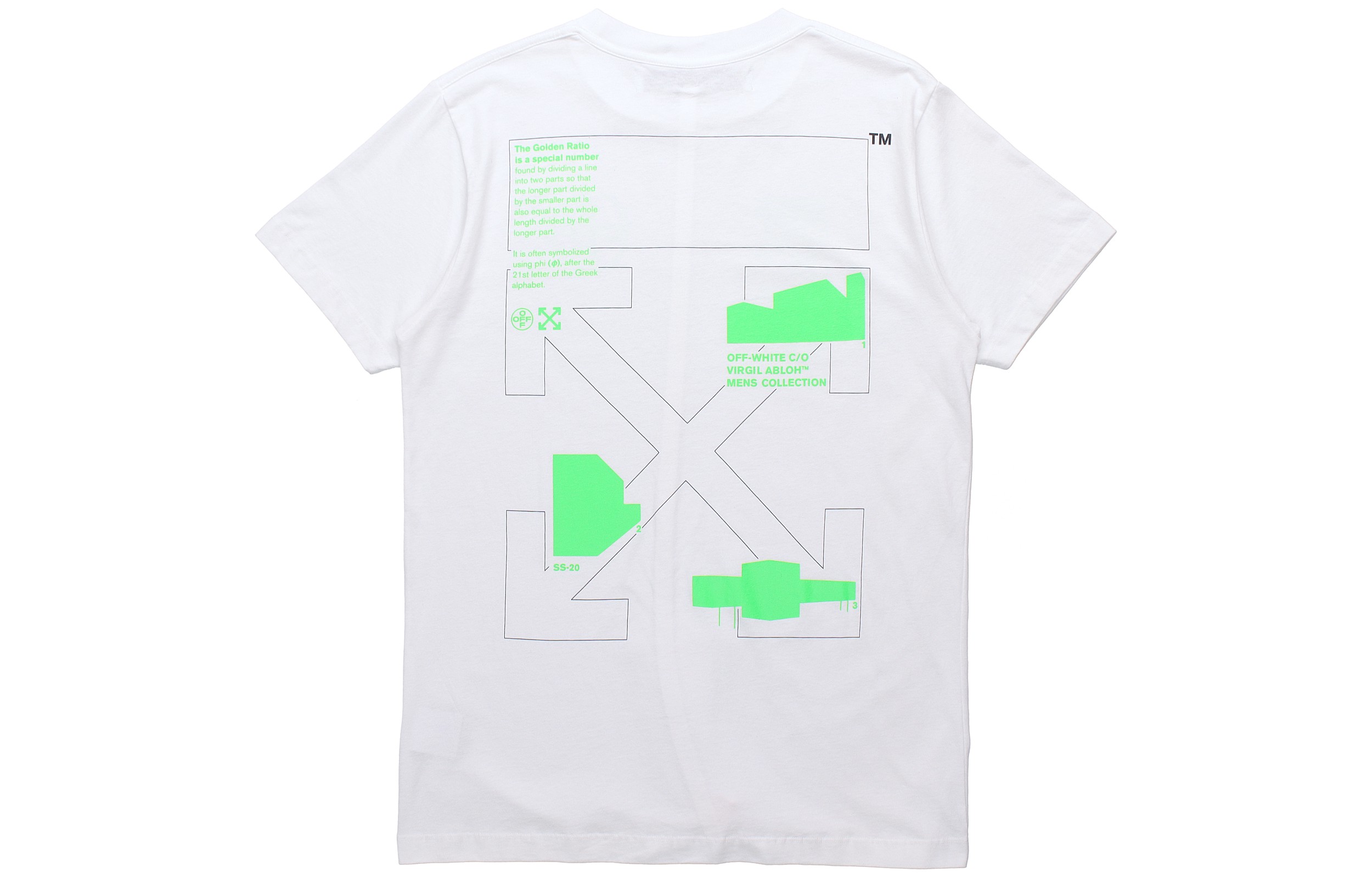 OFF-WHITE FW20 White Short-Sleeve Tee with Fluorescent Lettering OMAA027R201850060145 圖 3