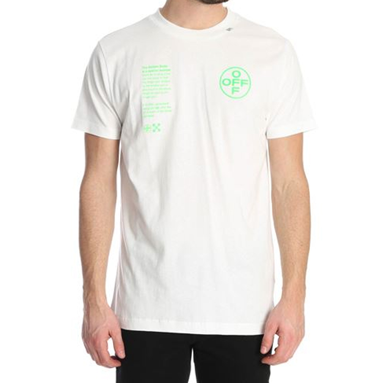 OFF-WHITE FW20 White Short-Sleeve Tee with Fluorescent Lettering OMAA027R201850060145 圖 5