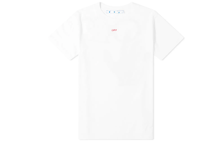 OFF-WHITE FW20 White T-Shirt with Red Spray Paint Arrows Print OMAA027E20JER0060125 圖 3