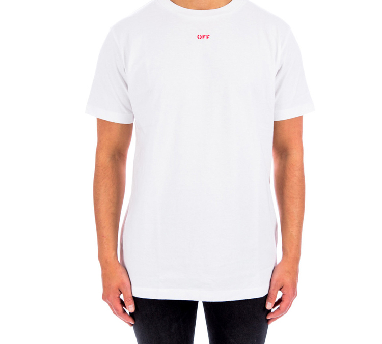OFF-WHITE FW20 White T-Shirt with Red Spray Paint Arrows Print OMAA027E20JER0060125 圖 4