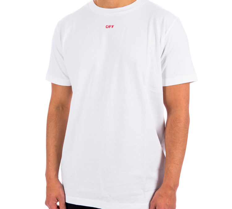OFF-WHITE FW20 White T-Shirt with Red Spray Paint Arrows Print OMAA027E20JER0060125 圖 7