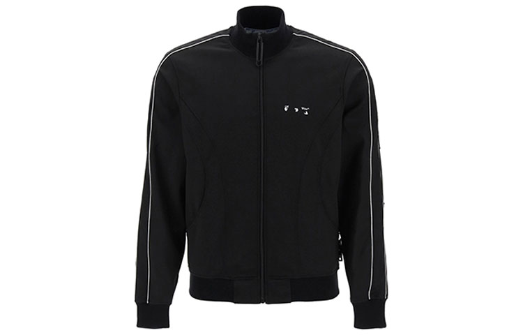 Off-White FW20 Zipper Stand Collar Jacket Black Regular Fit 202411UGC0000051001