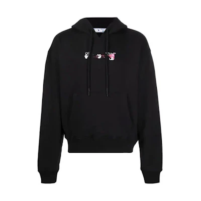 OFF-WHITE FW21 Acrylic Arrows Hoodie Oversized Fit Men’s Black OMBB037F21FLE0151032