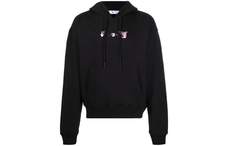 OFF-WHITE FW21 Acrylic Arrows Hoodie Oversized Fit Men’s Black OMBB037F21FLE0151032 圖 2