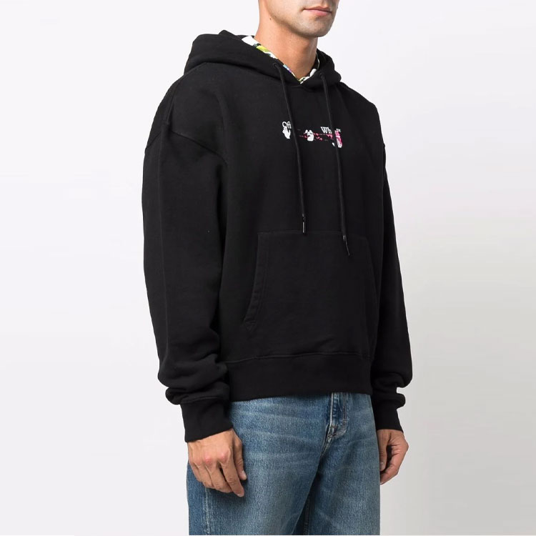 OFF-WHITE FW21 Acrylic Arrows Hoodie Oversized Fit Men’s Black OMBB037F21FLE0151032 圖 5