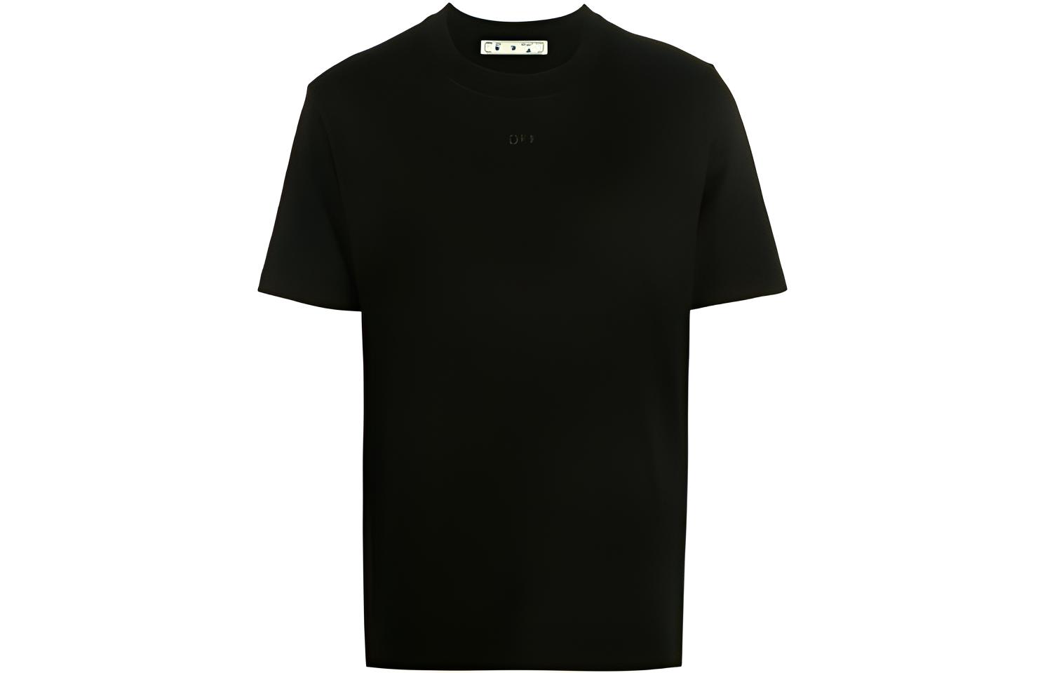 OFF-WHITE FW21 Arrow Graphic Black Crewneck T-Shirt Regular Fit OMAA027F21JER0071010