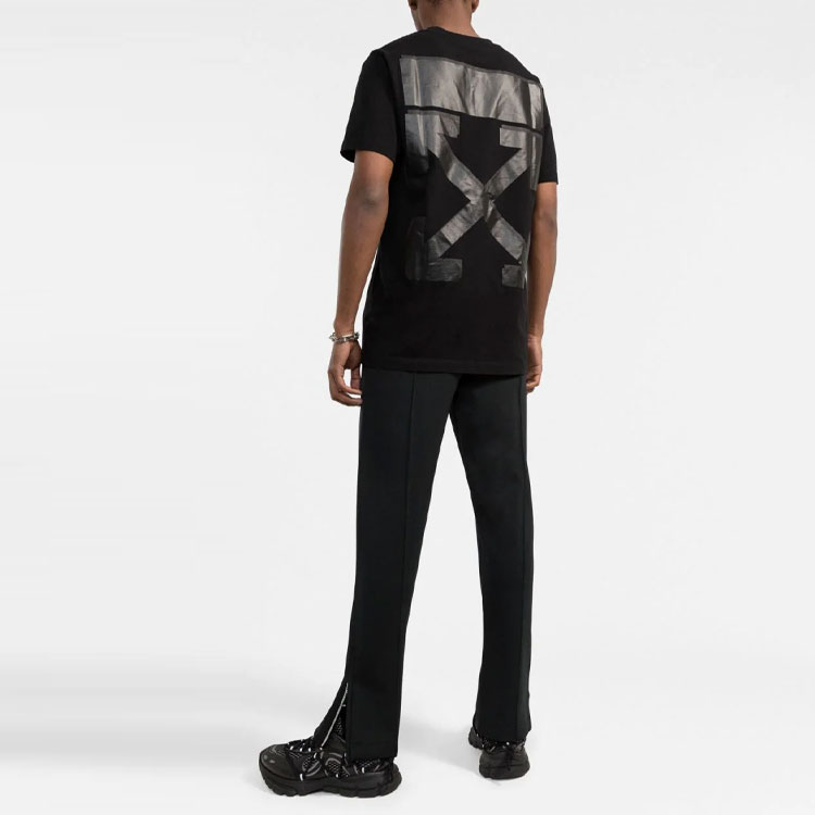 OFF-WHITE FW21 Arrow Graphic Black Crewneck T-Shirt Regular Fit OMAA027F21JER0071010 圖 4