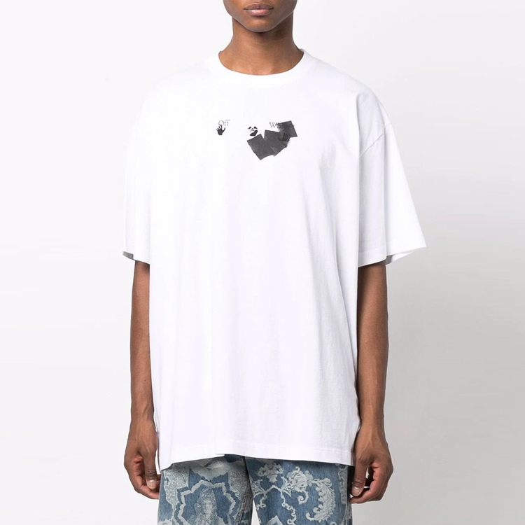 OFF-WHITE FW21 Arrow Graphic Print Oversized White Short Sleeve Tee OMAA038F21JER0080110 圖 3