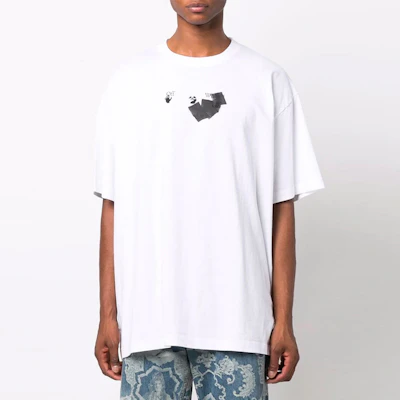 OFF-WHITE FW21 Kaos Oversized Panah Grafis Putih Lengan Pendek OMAA038F21JER0080110 Lookbook OFF-WHITE FW21 Kaos Oversized Panah Grafis Putih Lengan Pendek OMAA038F21JER0080110