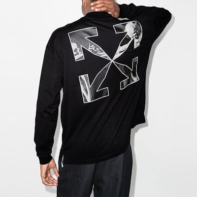 OFF-WHITE FW21 箭头标志长袖宽松版型黑色T恤 OMAB032C99JER0011001 Purchase OFF-WHITE FW21 箭头标志长袖宽松版型黑色T恤 OMAB032C99JER0011001