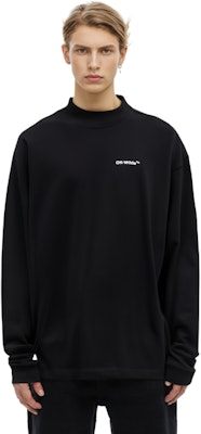 OFF-WHITE FW21 箭头标志长袖宽松版型黑色T恤 OMAB032C99JER0011001 Details for OFF-WHITE FW21 箭头标志长袖宽松版型黑色T恤 OMAB032C99JER0011001