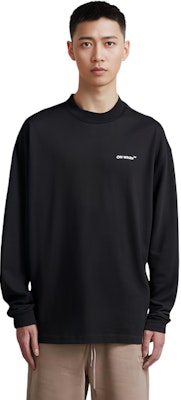 OFF-WHITE FW21 箭头标志长袖宽松版型黑色T恤 OMAB032C99JER0011001 Cheap OFF-WHITE FW21 箭头标志长袖宽松版型黑色T恤 OMAB032C99JER0011001