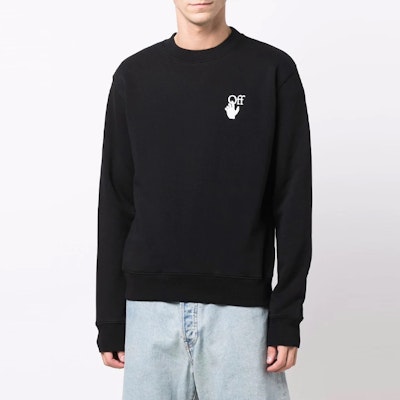 Sudadera Negra Manga Larga OFF-WHITE FW21 con Logo Flecha Regular Fit. OMBA025F21FLE0061084 Shop Sudadera Negra Manga Larga OFF-WHITE FW21 con Logo Flecha Regular Fit. OMBA025F21FLE0061084