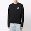 Shop Sudadera Negra Manga Larga OFF-WHITE FW21 con Logo Flecha Regular Fit. OMBA025F21FLE0061084