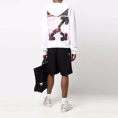 OFF-WHITE FW21 箭头标志印花连帽衫 白色套头衫. OMBB037F21FLE0150132 Lookbook OFF-WHITE FW21 箭头标志印花连帽衫 白色套头衫. OMBB037F21FLE0150132